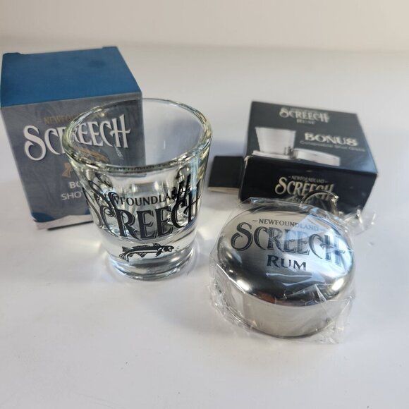 Newfoundland Screech Shot Glasses Lot of Two Collectible Barware - Picture 1 of 8